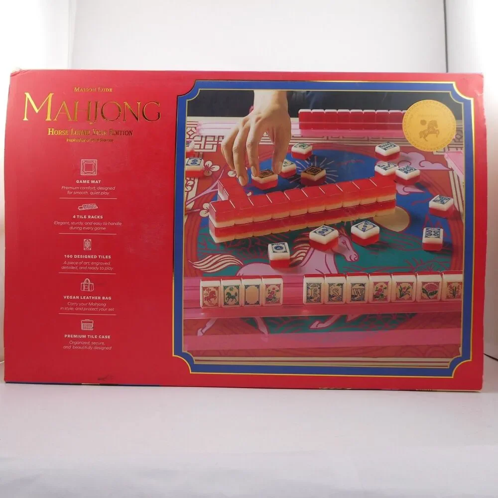 Deluxe Maison Lude Mahjong 160 Engraved Tile Horse Lunar Year Edition Starter Ki